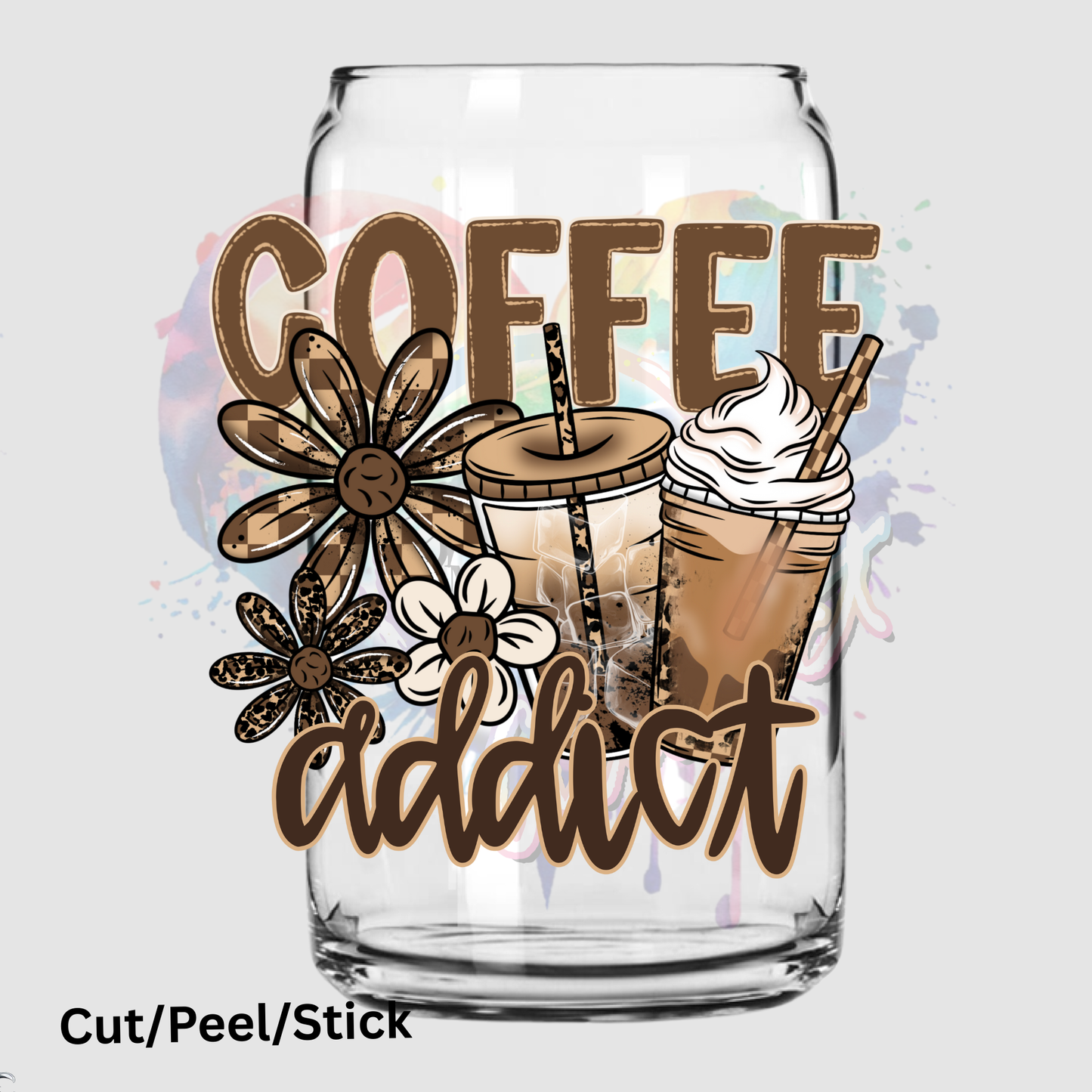 Coffee Addict UV DTF Decal