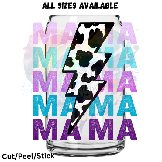 Mama Lightening UV DTF Decal