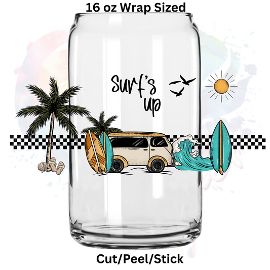 Surfs up  UV  DTF 16 oz  Wrap