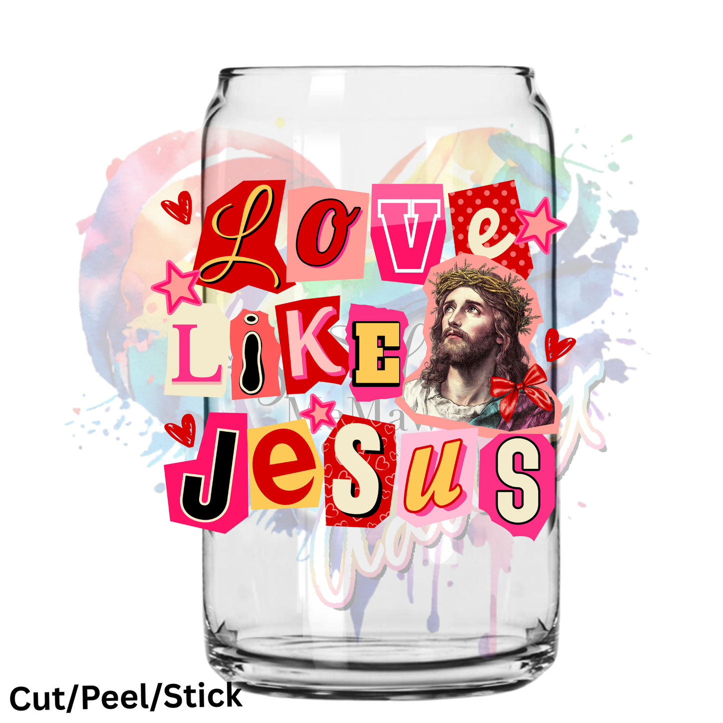 Love Like Jesus uv dtf decal