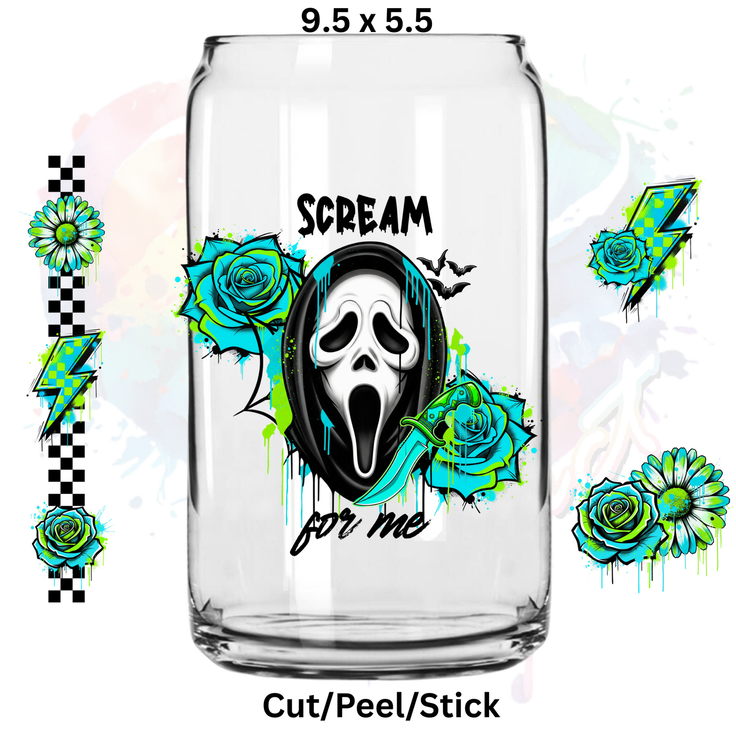 Ghost Face 5 UV  DTF Wrap
