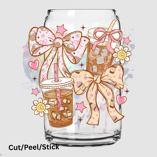 Iced Coffee Coquette UV DTF Decal