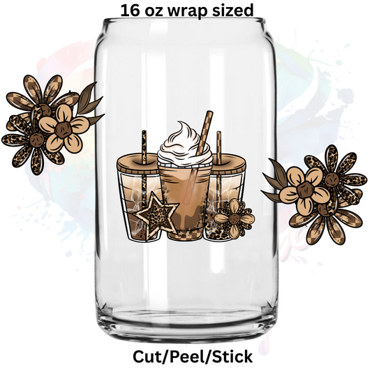 16 oz coffee 5 UV  DTF Wrap