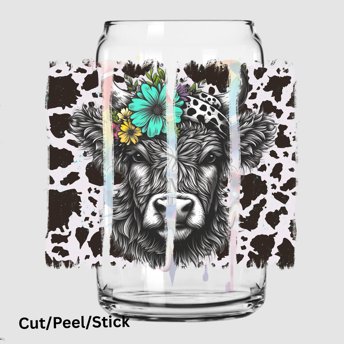 Spring Highland BrushStroke UV DTF Decal