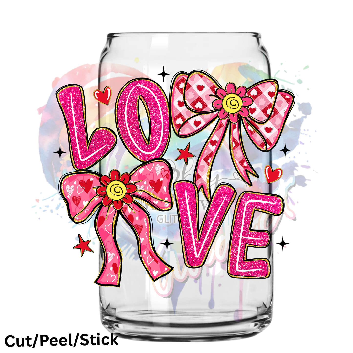 LOVE Coquette UV DTF decal