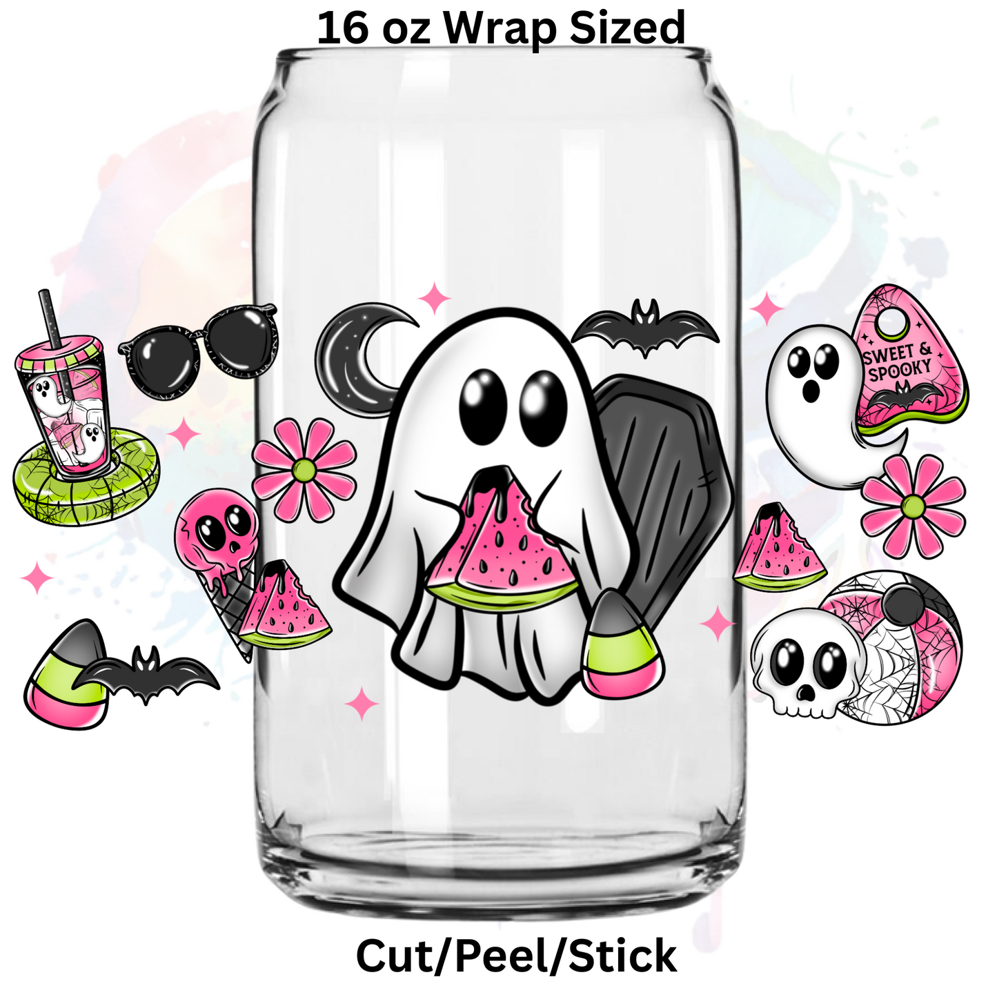 Spooky Summer 5   UV  DTF 16 oz  Wrap