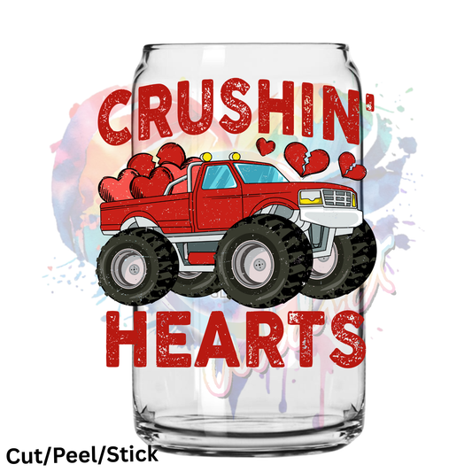 Crushin Hearts uv dtf decal