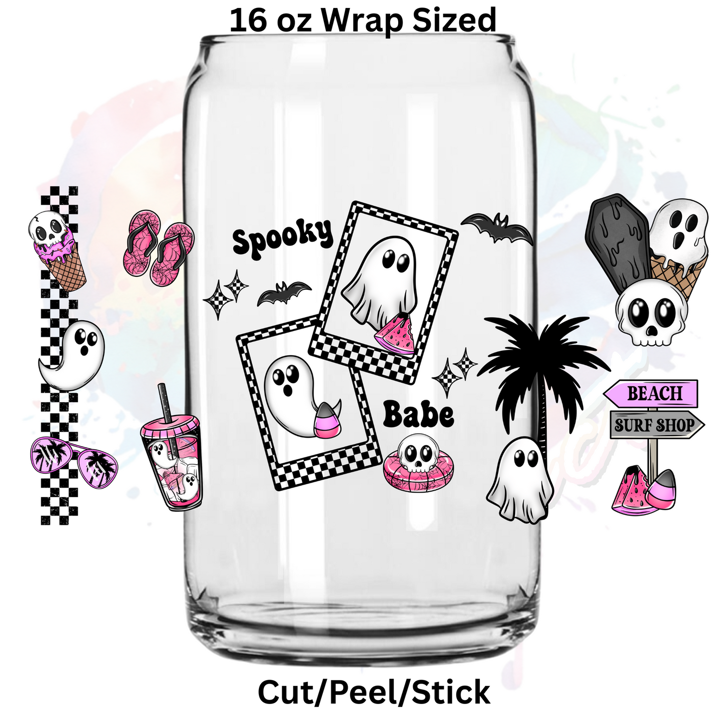 Spooky Babe 5  UV  DTF 16 oz  Wrap