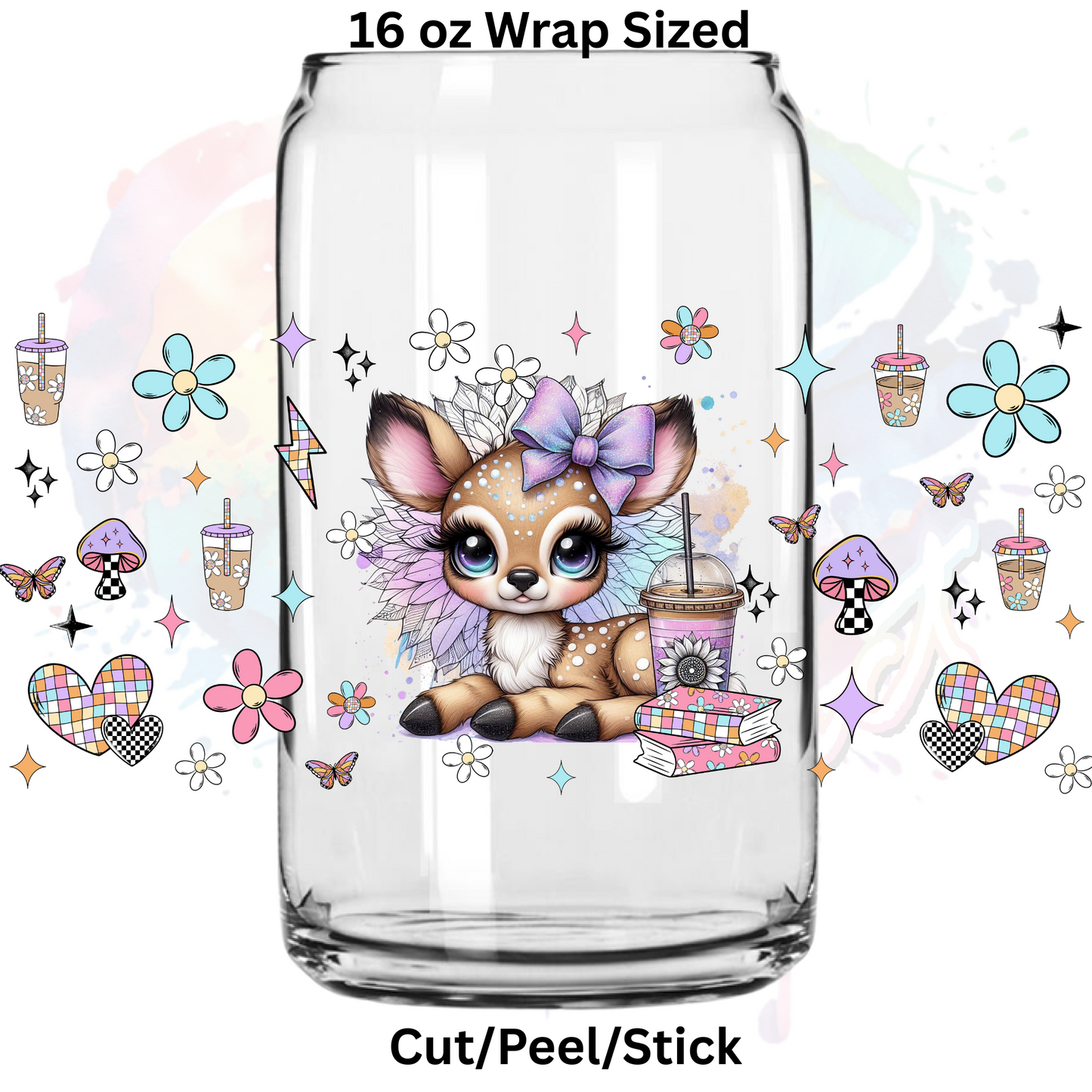 Fawn Love UV  DTF 16 Oz wrap