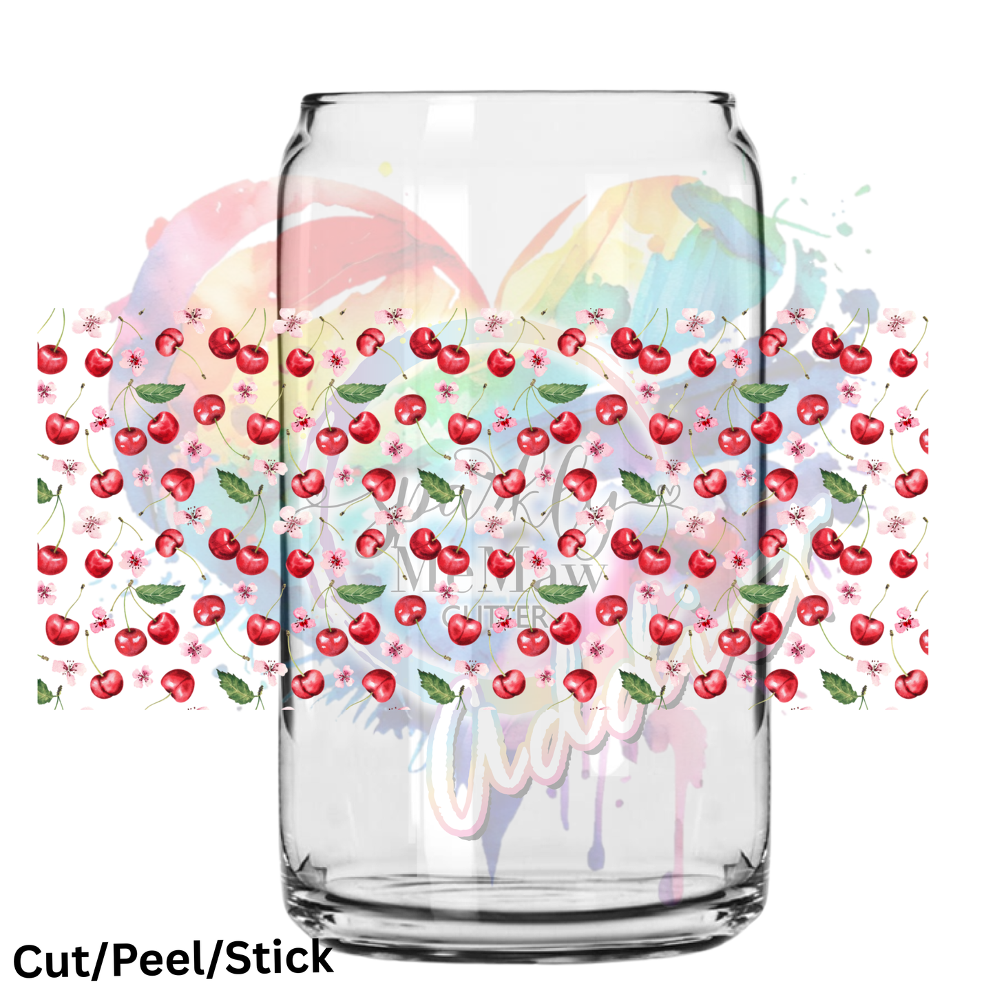 Sweet Cherries  UV  DTF 16 Oz wrap