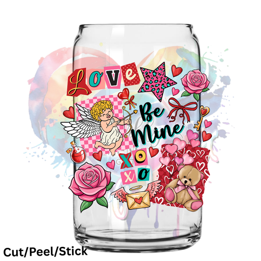 vday collage uv dtf decal