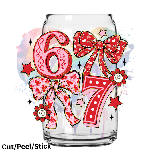 67 Valentine Coquette uv dtf decal