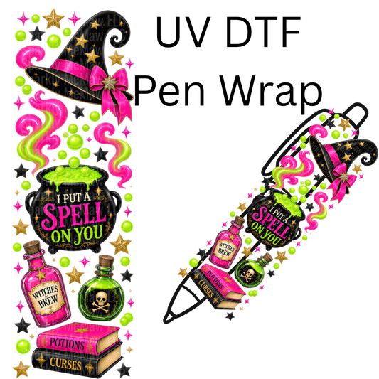 Witch Spell Cauldron Halloween UV DTF Pen Wrap