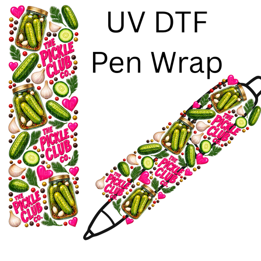 Pickle Jars and Hearts UV DTF Pen Wrap