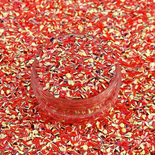 Orange u Bubbly Chunky Bubble  Glitter Mix