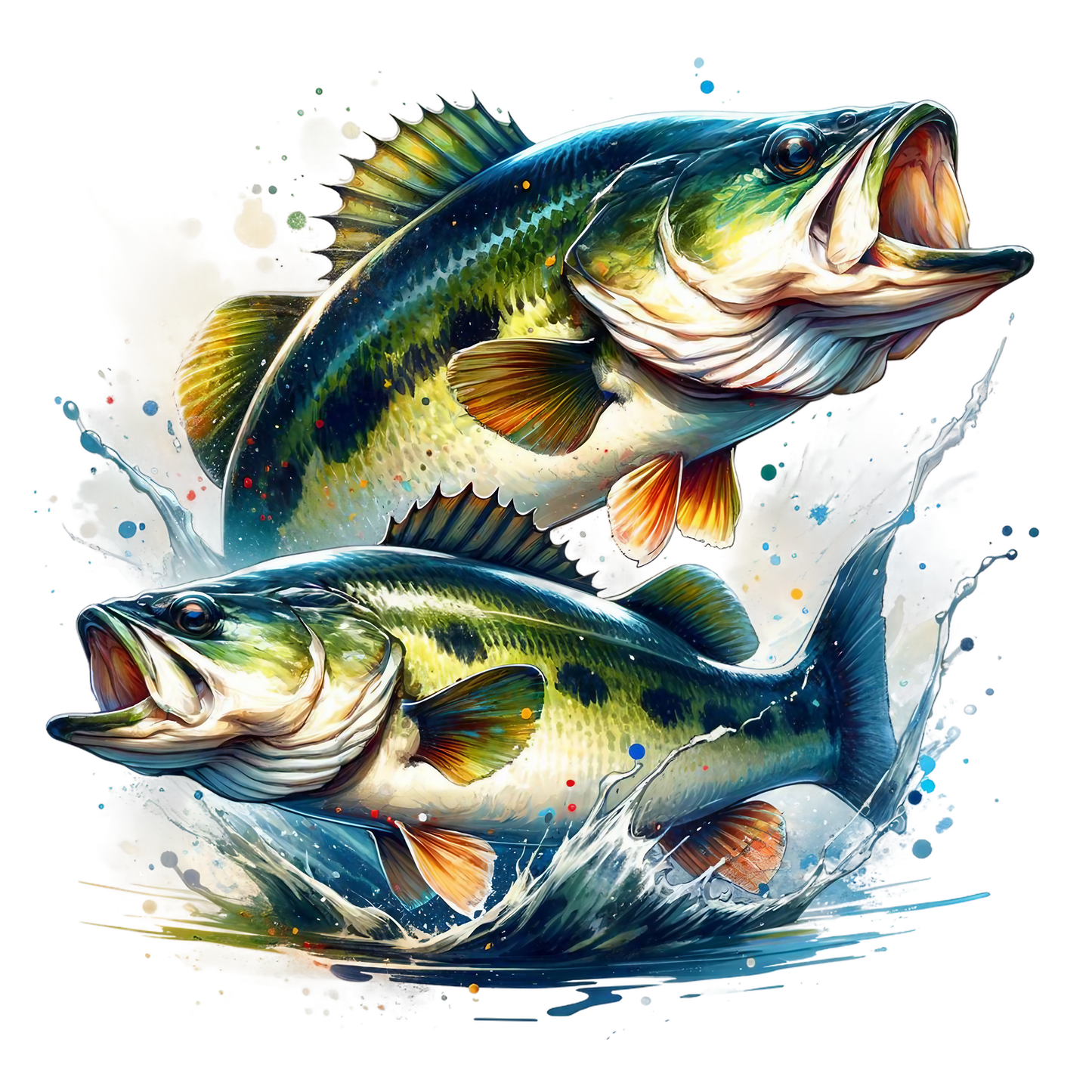 Bass Fishing UV DTF Decals (12 Styles )