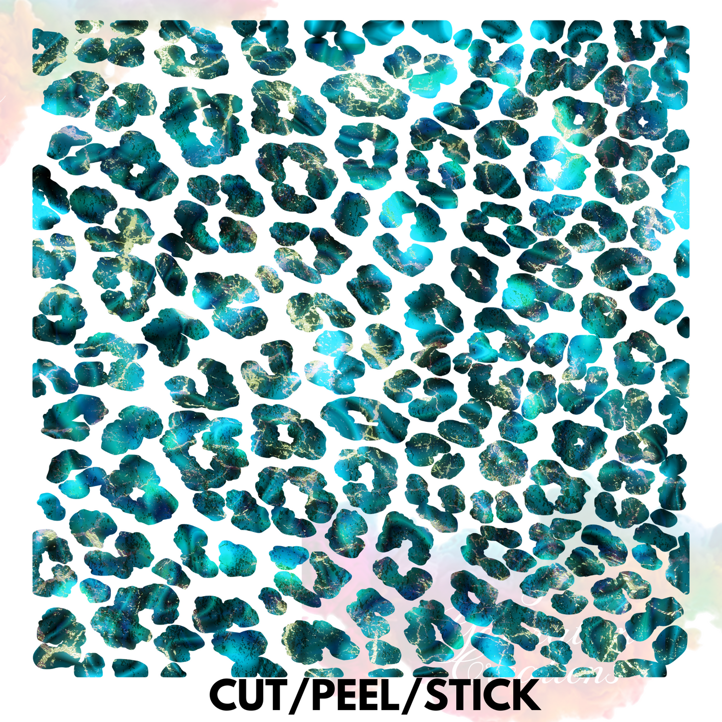 Fire Turquoise 3  UV DTF  Sheet 10x10