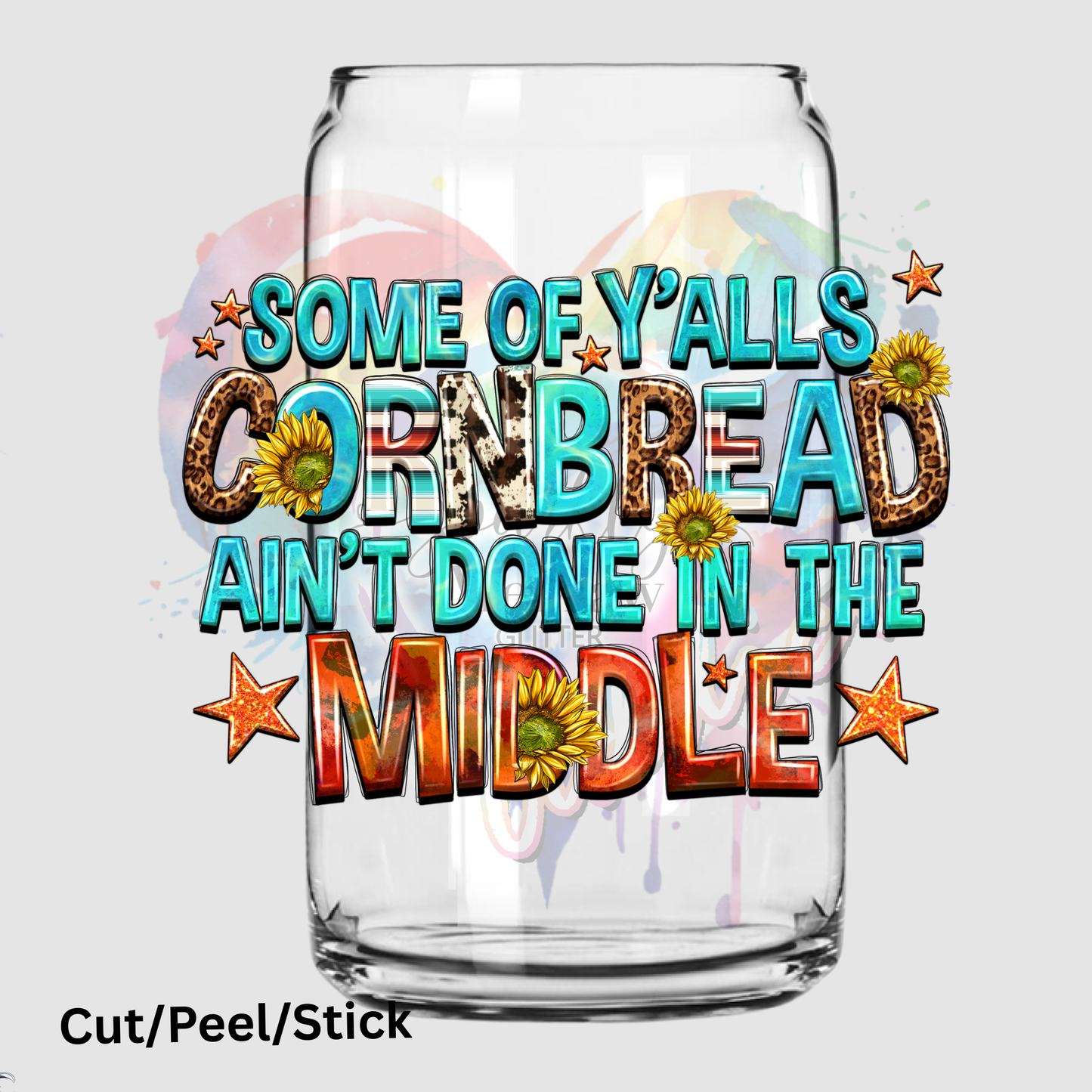 Some of yalls cornbread UV DTF Decal (printed in width)