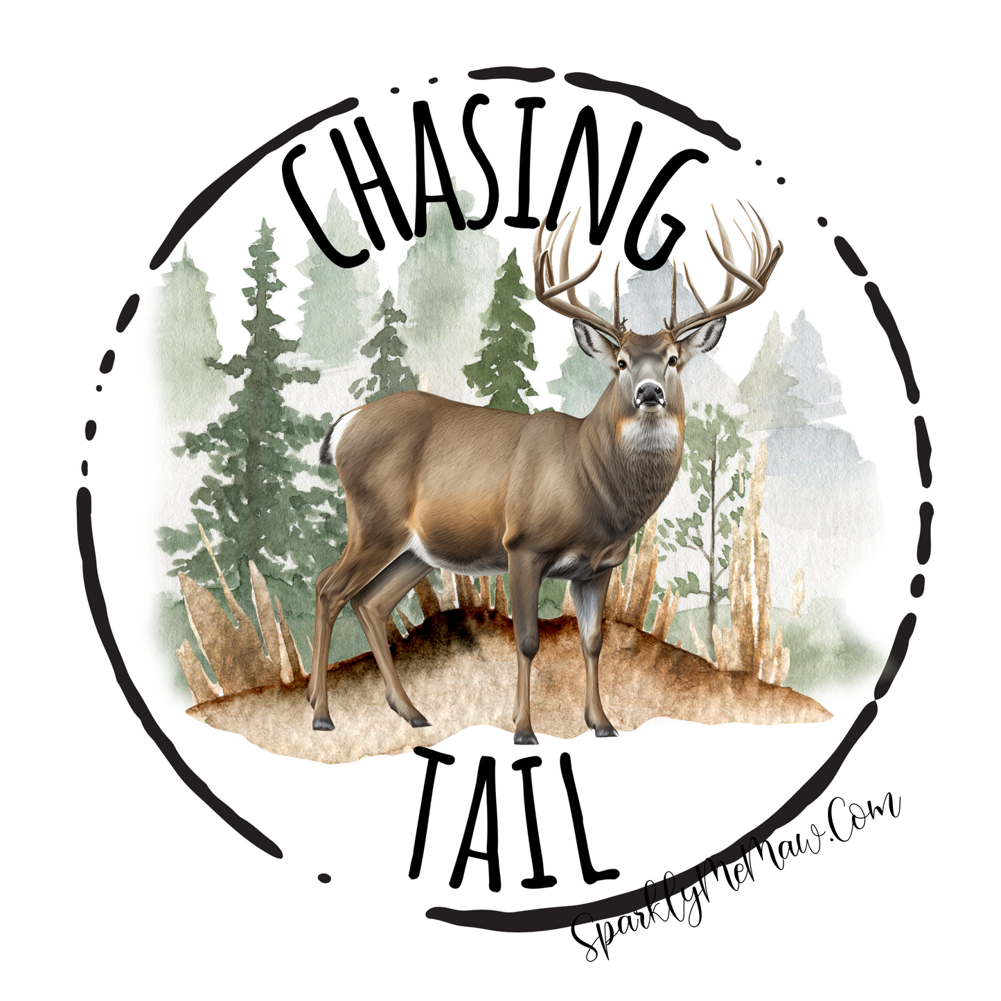 Chasing Tail UV DTF Decal 3 inches