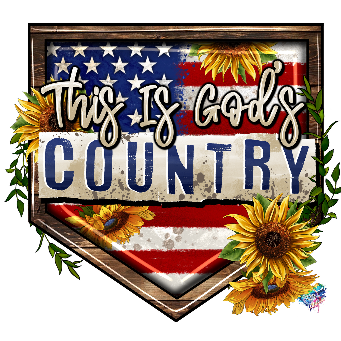 This is God's Country UV DTF Decal 3.5 inches