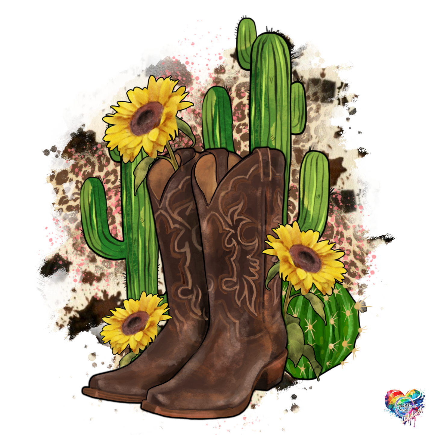 Cowgirl Boots UV DTF Decal 4 x 3 inches