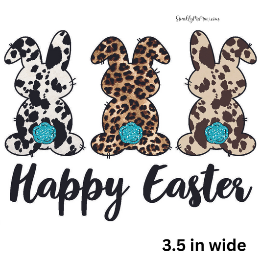 Happy Easter UV 3.5 inch wide Decal