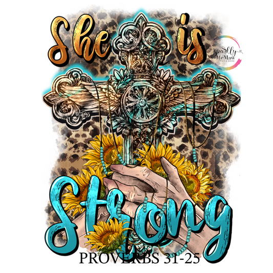 She is Strong UV Decal