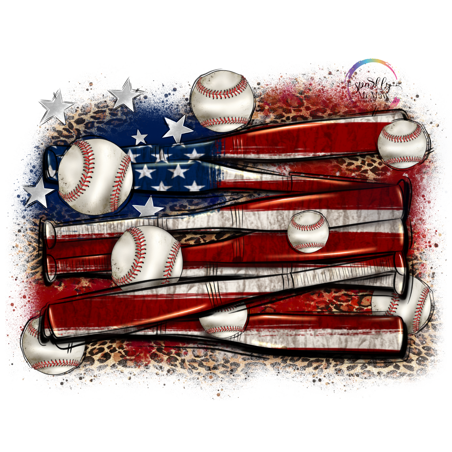 Baseball Flag UV Decal