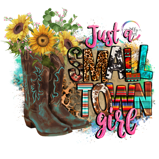 Small town Girl UV Decal 4 x 4.5 in