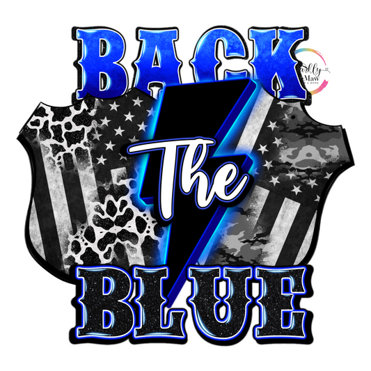 Back the Blue Version 2 UV Decal 4 x 4 in.