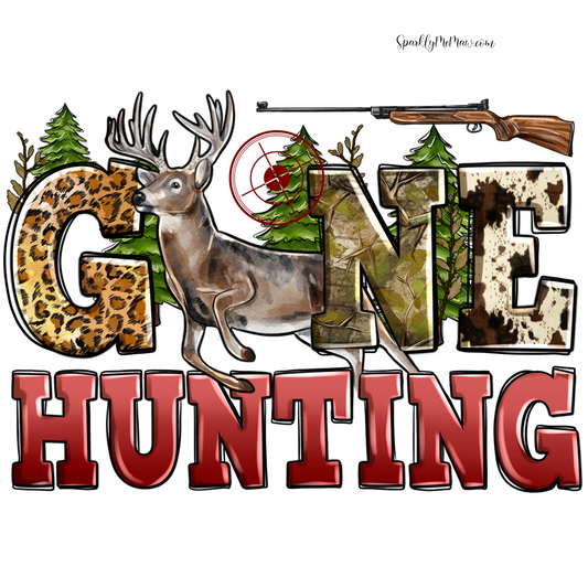 Gone Hunting UV DTF Decal 3x4 inches