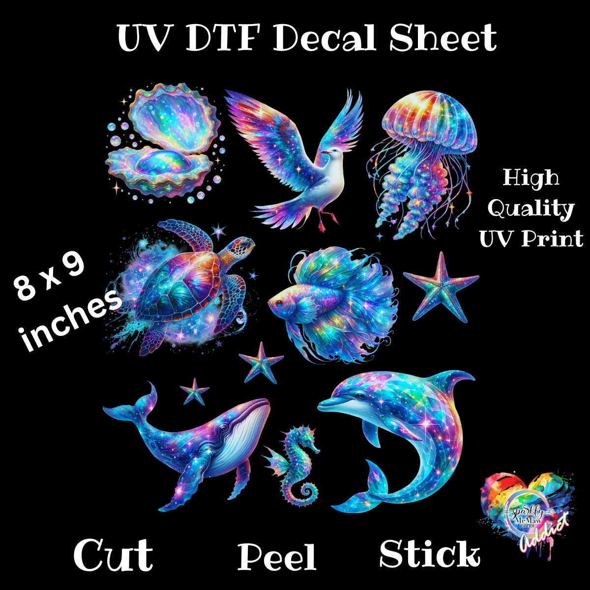 Magical Ocean UV DTF Decal Sheet