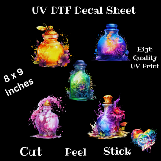 Potions UV DTF Decal Sheet