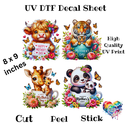 Mothers Day #1 UV DTF Decal Sheet