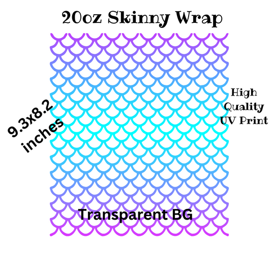 MerMaid Scales #2 UV DTF 20 oz Wrap