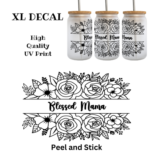 Blessed Mama XL UV DTF Decal