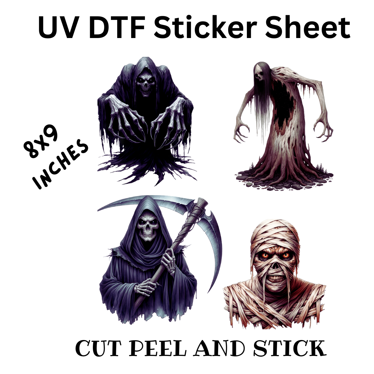 Halloween .1 UV DTF Decal Sticker Sheet