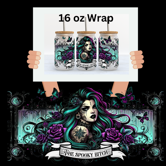 Spooky B UV DTF Wrap