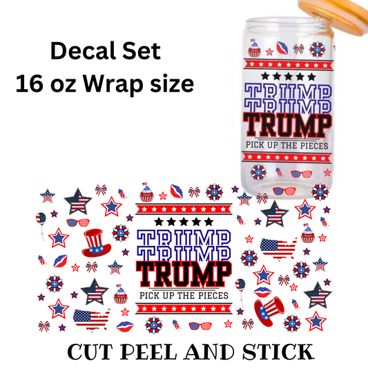 Pick up the Pieces Uv DTF Decal Set (16 oz Wrap set)