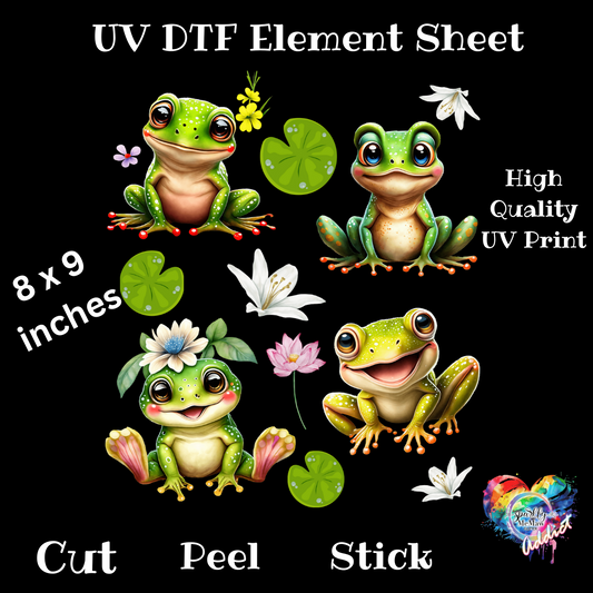 Frog Elements UV DTF Element Sheet