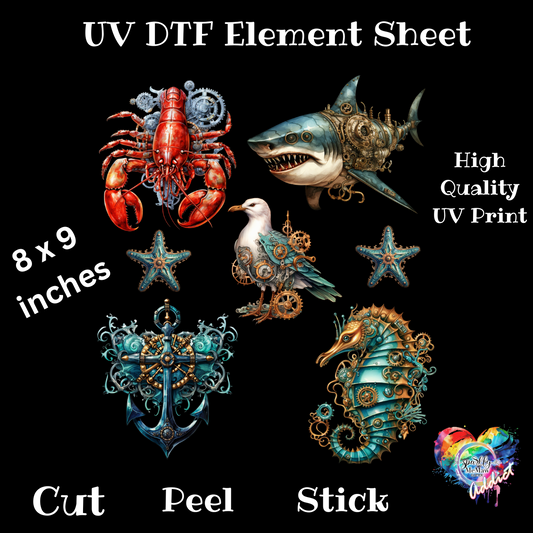 Under The Sea Sheet #2 UV DTF Element Sheet