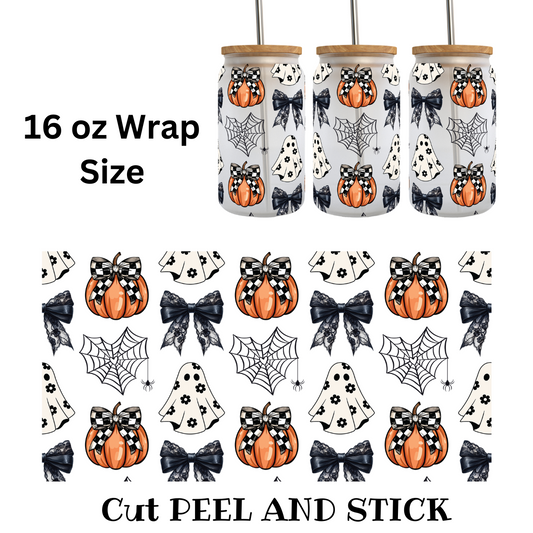 Cute Ghost and Bows UV DTF Wrap (Decals)