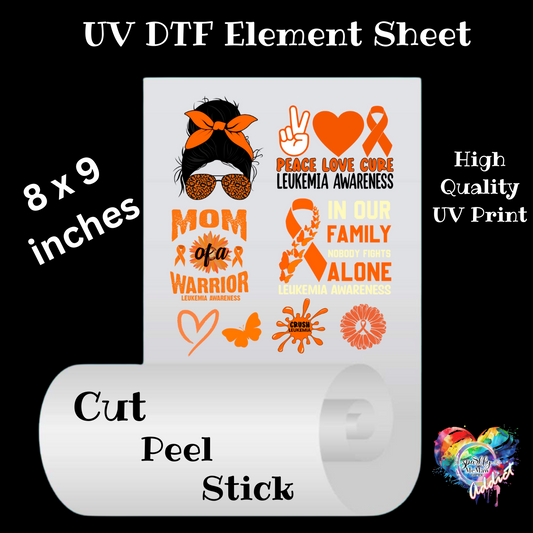 Crush Leukemia UV DTF Element Sheet