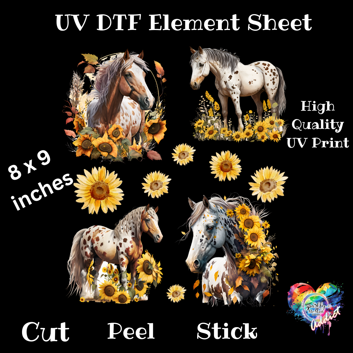 Blonde Horse UV DTF Element Sheet