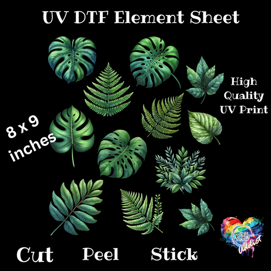 Leaves UV DTF Element Sheet