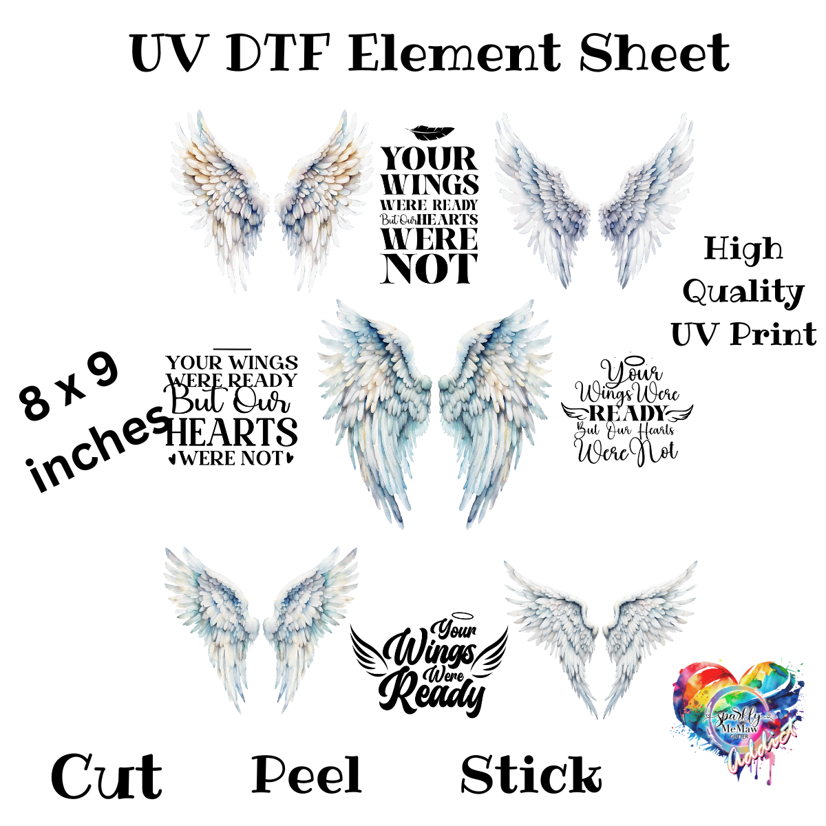 Wings UV DTF Element sheet