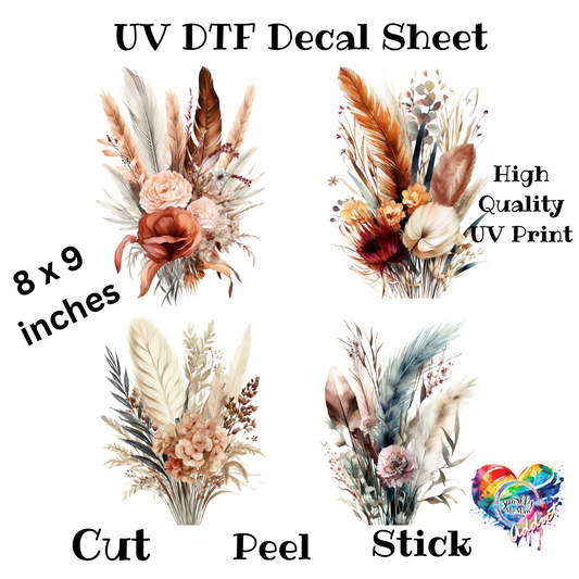 Foliage UV DTF Decal Sheet