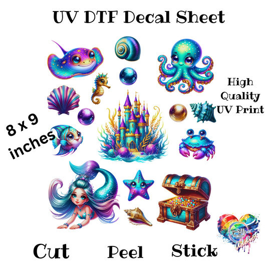 Under Water Magic UV DTF Decal Sheet