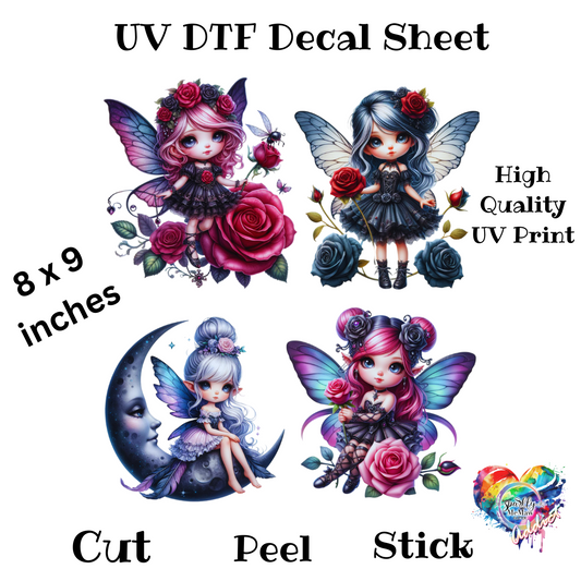Gothic Fairies UV DTF Decal Sheet