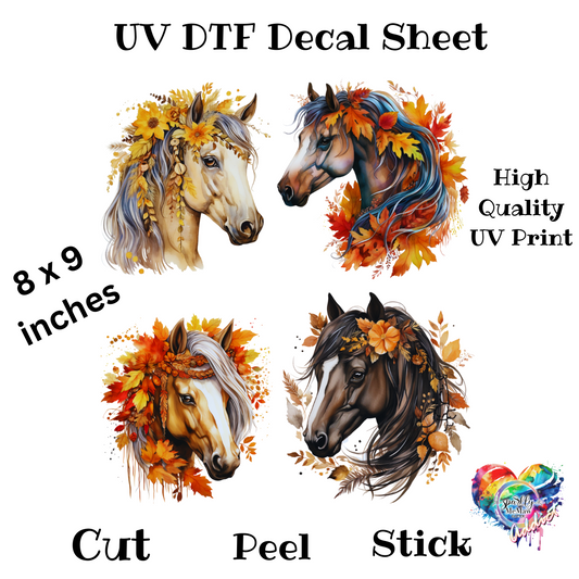 Autmn Horse UV DTF Decal Sheet